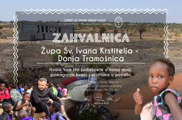 Zahvalnica našoj župi iz Zambije