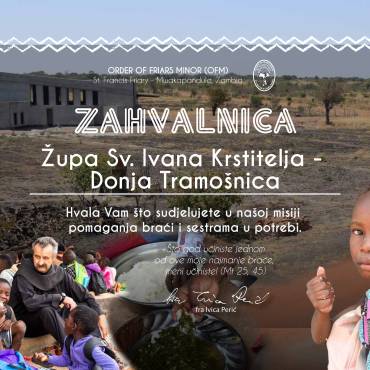 Zahvalnica našoj župi iz Zambije